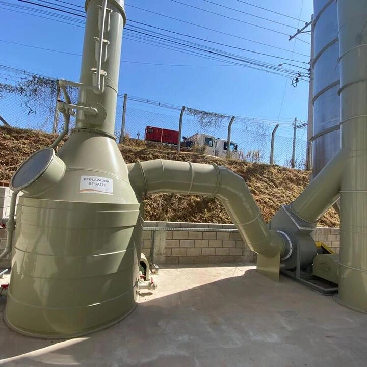 Deink - Exaustão industrial com sistema de resfriamento para tanques contendo soda